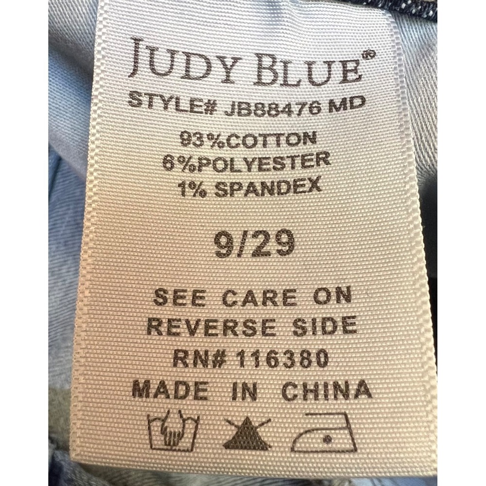 Judy Blue Jeans Womens 9/29 28x31 Blue Slim Bootcut Denim Stretch Tummy Control - Picture 10 of 12